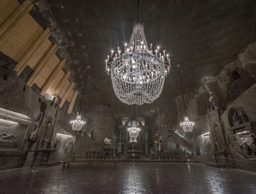 kathedraal wieliczka zoutmijn van Krakau